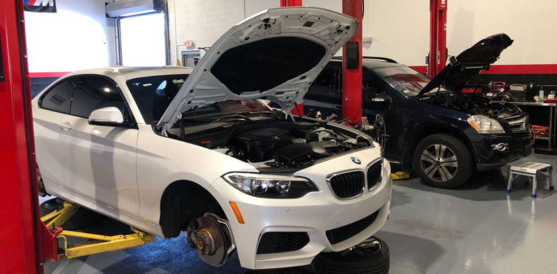 BMW Being Repaired at Mr. Auto Clinic of Coral Springs FL